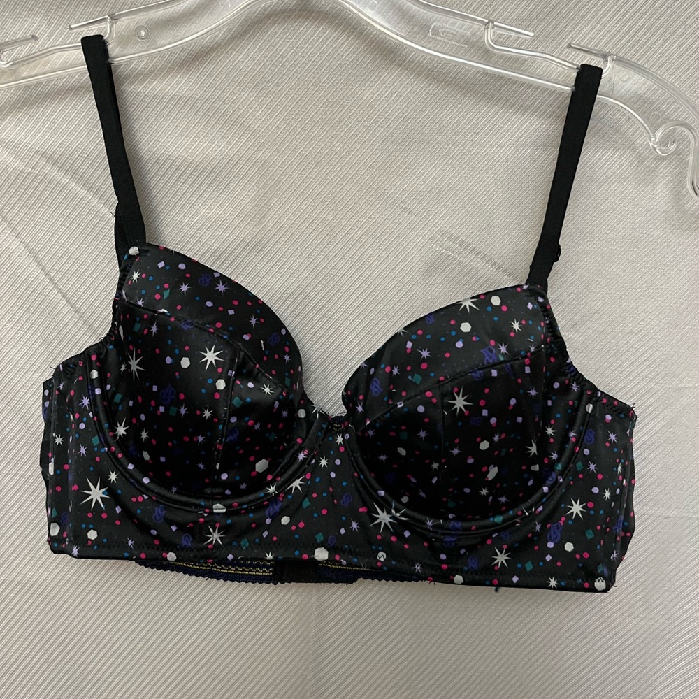 Victoria's Secret Black Starry Print Bra
